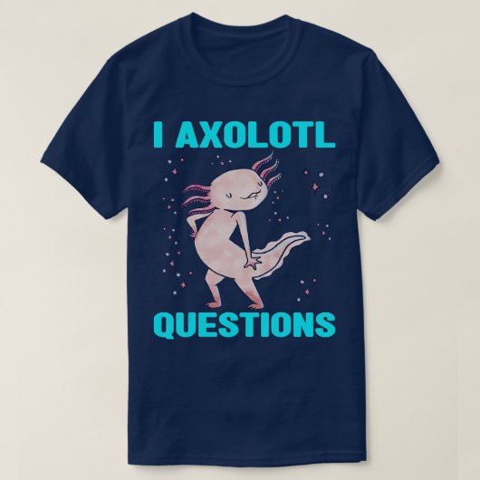 I Axolotl質問サラマンダーキッズコスチューム Tシャツ (デザイン正面)