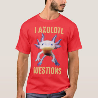 I Axolotl質問シャツアダルトユースキッズレトロ Tシャツ