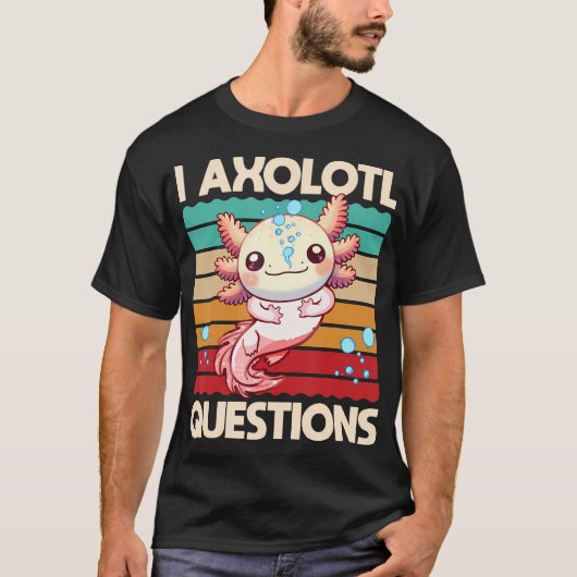 I Axolotl質問シャツキッズ可愛いAxolotl 10代の Tシャツ (正面)