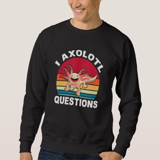 I Axolotl質問子供たち男の子かわいいAxolotl スウェットシャツ (正面)