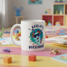 I Axolotl質問、かわいいAxolotl引用文 コーヒーマグカップ