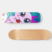 I Axolotl質問、かわいいAxolotl引用文 スケートボード (横)