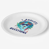 I Axolotl質問、かわいいAxolotl引用文 ペーパープレート (アングル)