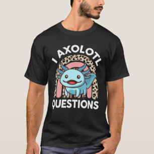I Axolotl頼質問キッズユース可愛いおもしろいAxol Tシャツ