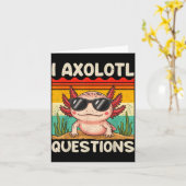 I Axolotl Questions Shirt Funny Axolotl Boy Girls  カード (黄色い花)