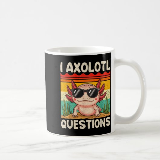 I Axolotl Questions Shirt Funny Axolotl Boy Girls コーヒーマグカップ (右)