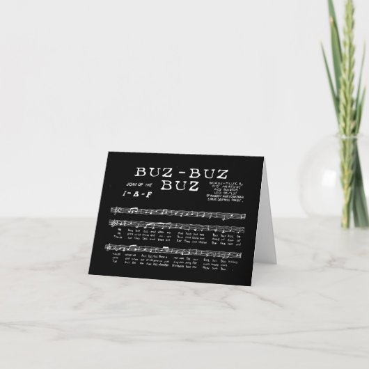 I-B-FのメッセージカードのBUZ-BUZ-BUZの~の歌 カード (正面)
