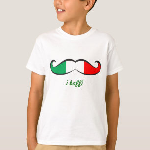 I Baffiのイタリアンな旗の髭 Tシャツ