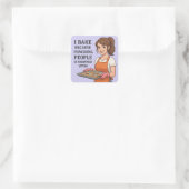 I Bake Because Punching People Is Frowned Upon スクエアシール (バッグ)