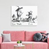 I Balli de SpessaneiまたはLe Grande Chasse キャンバスプリント (インサイチュ (リビング))