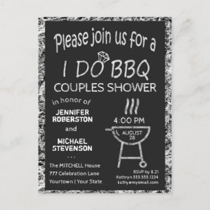 I BBQ カップルシャワー ポストカード