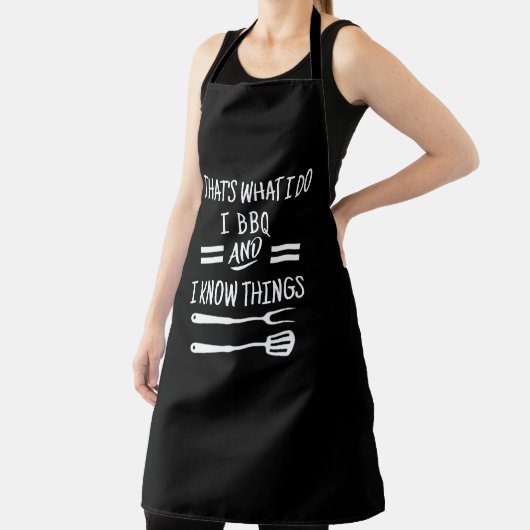 I BBQ & I Know Things Apron - Funny Chef Apron エプロン (インサイチュ)