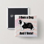 I Beardie正方形ボタンを所有するため 缶バッジ (正面&裏面)