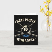 I Beat People With A Stick Billiards Ol Funny Men  カード (黄色い花)
