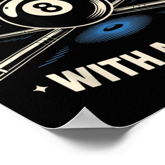 I Beat People With A Stick Billiards Ol Funny Men  ポスター (角)