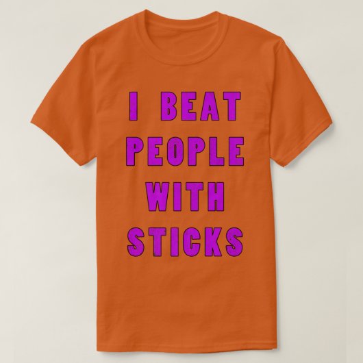 I Beat People With Sticks Sport Sciences Athlete S Tシャツ (デザイン正面)