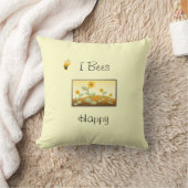 I Bees Happy American MoJo Pillows クッション (ブランケット)