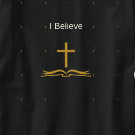 I Believe Golden Cross and Bible Inspirational Tシャツ
