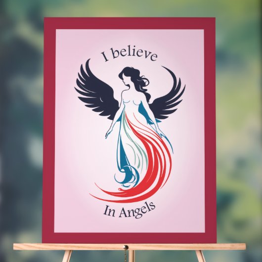 I believe in Angels hanging wall art アクリルサイン (ニュートラル)