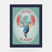 I believe in Angels Hanging wall art Acrylic sign アクリルサイン (正面)