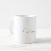 I Believe In Me Motivational Quote Coffee Mug コーヒーマグカップ (正面左)