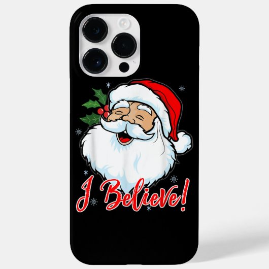 I Believe In Santa Claus T-Shirt Funny Christmas H Case-Mate iPhoneケース (裏面)