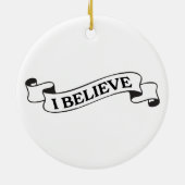 I Believe in Santa - Vintage Art セラミックオーナメント (裏面)