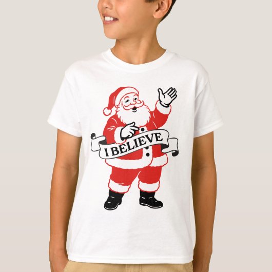 I believe in Santa - vintage art Tシャツ (正面)