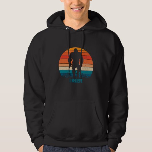 I Believe Sasquatch Bigfoot Men's Hoodie パーカ (正面)
