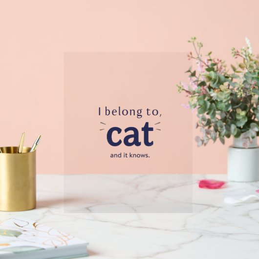 I Belong to Cat アクリルサイン (ウェディング)