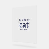 I Belong to Cat アクリルサイン (傾斜)