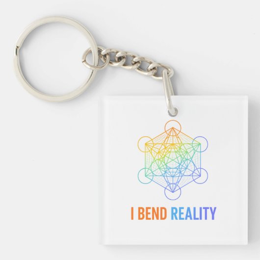 I Bend Reality – Sacred Geometry Energy Design キーホルダー (正面)