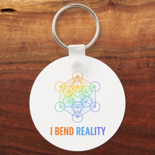 I Bend Reality – Sacred Geometry Energy Design キーホルダー (正面)