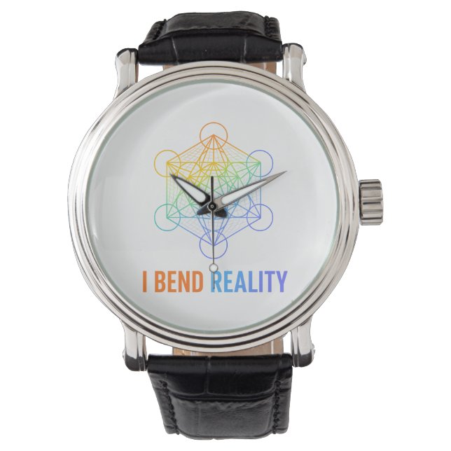 I Bend Reality – Sacred Geometry Energy Design 腕時計 (正面)