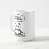 “I Bend So I Don’t Break” panda design コーヒーマグカップ (正面左)