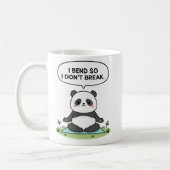 “I Bend So I Don’t Break” panda design コーヒーマグカップ (左)