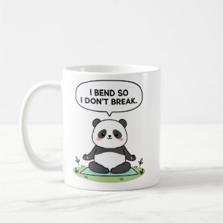 “I Bend So I Don’t Break” panda design コーヒーマグカップ