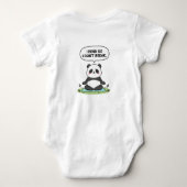 “I Bend So I Don’t Break” panda design ベビーボディスーツ (裏面)
