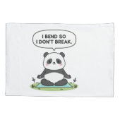 “I Bend So I Don’t Break” panda design 枕カバー (裏面)