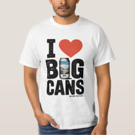 I ❤ BIG CANS Vintage Beer Design – Funny Retro  Tシャツ