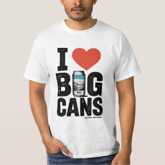 I ❤ BIG CANS Vintage Beer Design – Funny Retro  Tシャツ