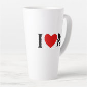 I Bigfoot ❤️ Coffee Mug - クラシックCryptid Lover's カフェラテマグ (右アングル)