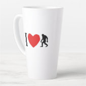 I Bigfoot ❤️ Coffee Mug - クラシックCryptid Lover's カフェラテマグ (左アングル)