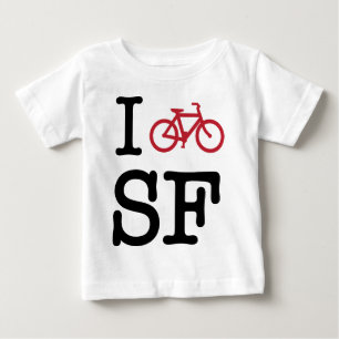 I bike SF (カスタムSFサイクリング) ベビーTシャツ