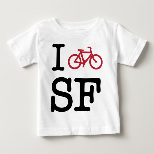 I bike SF (カスタムSFサイクリング) ベビーTシャツ (正面)