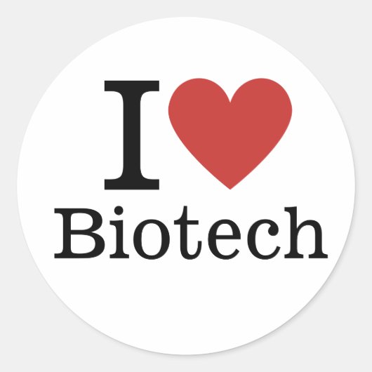 I❤️ Biotech for Students/Facultyカスタム ラウンドシール (正面)