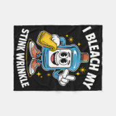 I Bleach My Stink Wrinkle Shirt Funny Dirty Christ フリースブランケット (正面(横))