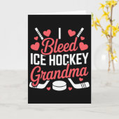 I Bleed Ice Hockey Grandma, Ice Hockey Grandparent カード (黄色い花)