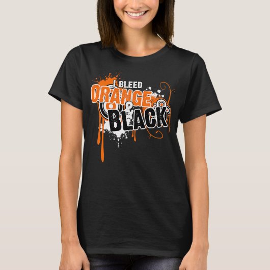 I Bleed Orange And Black Tシャツ (正面)