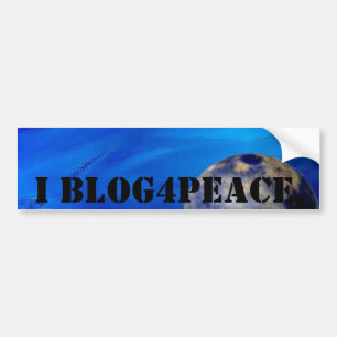 I Blog4Peaceのバンパーステッカー バンパーステッカー